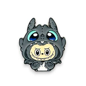 Labubu in Dragon Costume Fan Art Enamel Pin Lapel Pin